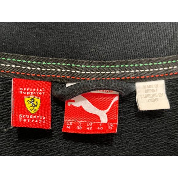 Scuderia Ferrari x Puma Black Cotton Jacket Coat   Women's Size Medium - Picture 5 of 10